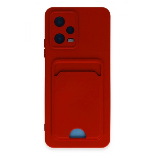 Durukar®   Redmi Note 12 4G Kılıf Kelvin Kartvizitli Silikon - Kırmızı