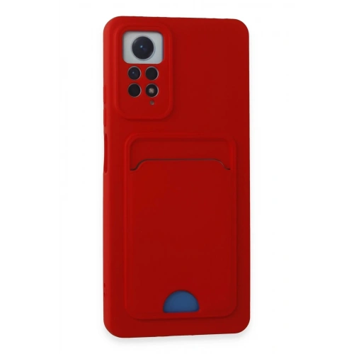 Durukar®   Redmi Note 12 Pro 4G Kılıf Kelvin Kartvizitli Silikon - Kırmızı