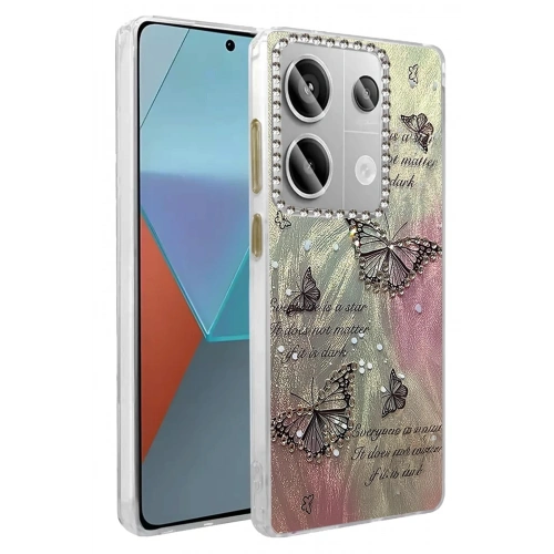 Durukar®   Redmi Note 13 Pro 4G Kılıf Blade Aynalı Desenli Kapak - Desen 6