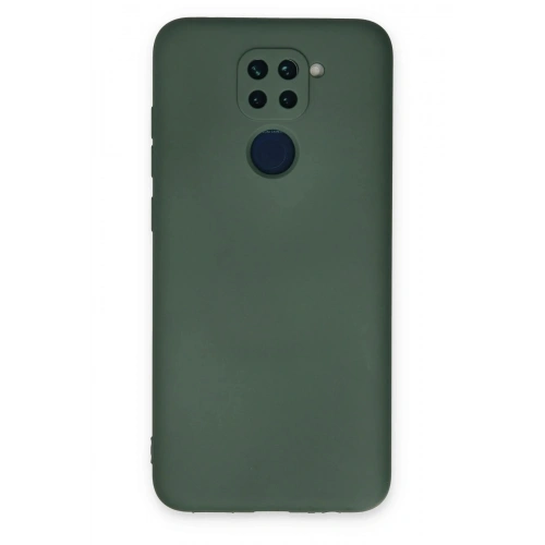 Durukar®   Redmi Note 9 Kılıf Nano içi Kadife Silikon - Koyu Yeşil