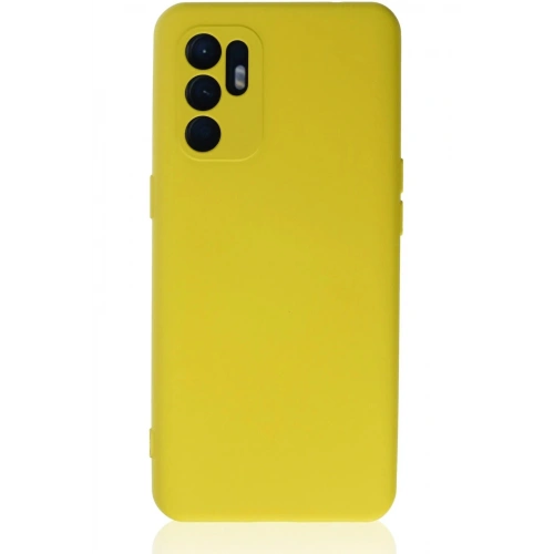 Durukar®   Reno 6 Kılıf Nano içi Kadife Silikon - Sarı1