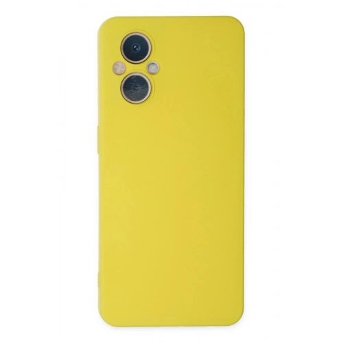 Durukar®   Reno 7 Lite Kılıf Nano içi Kadife Silikon - Sarı