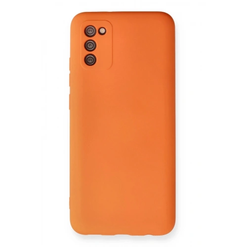 Durukar®  Samsung Galaxy A03S Kılıf Nano içi Kadife Silikon - Turuncu