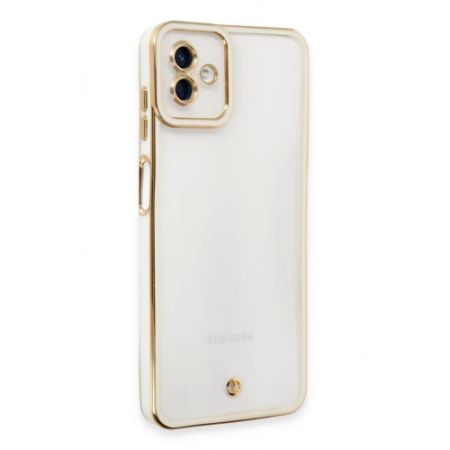 Durukar®  Samsung Galaxy A04 Kılıf Liva Lens Silikon - Beyaz