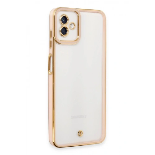 Durukar®  Samsung Galaxy A04 Kılıf Liva Lens Silikon - Rose