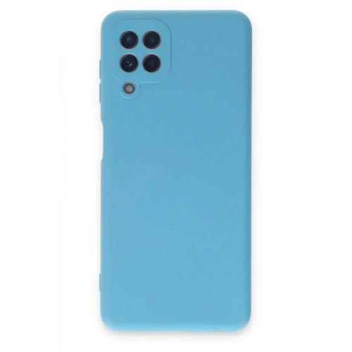 Durukar®  Samsung Galaxy A22 Kılıf Nano içi Kadife Silikon - Mavi