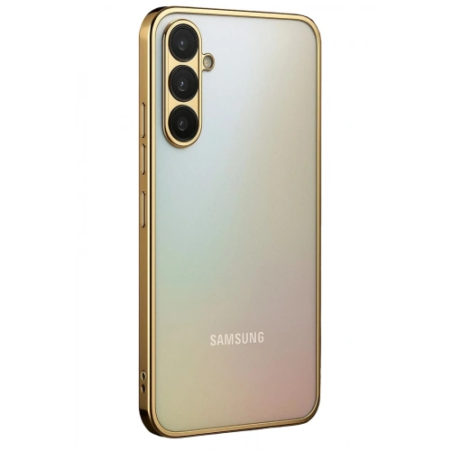 Durukar®  Samsung Galaxy A34 5G Kılıf  Lensli Silikon - Gold