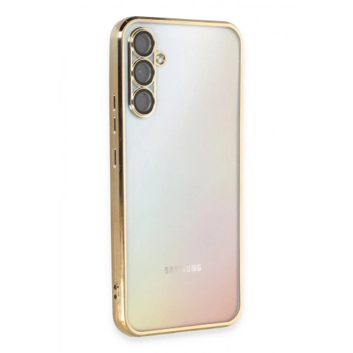 Durukar®  Samsung Galaxy A54 5G Kılıf  Lensli Silikon - Gold