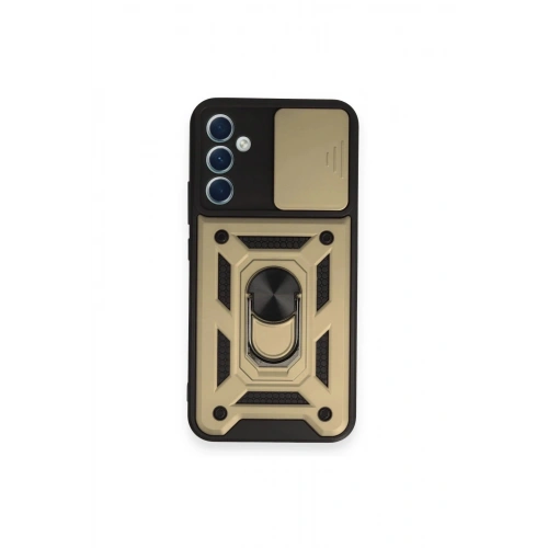 Durukar®  Samsung Galaxy A54 5G Kılıf Pars Lens Yüzüklü Silikon - Gold