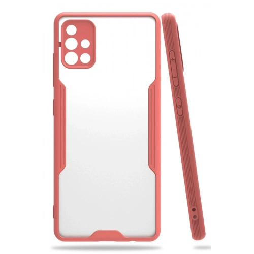 Durukar®  Samsung Galaxy A71 Kılıf Platin Silikon - Pembe
