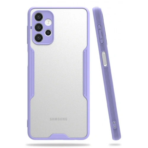 Durukar®  Samsung Galaxy A72 Kılıf Platin Silikon - Lila
