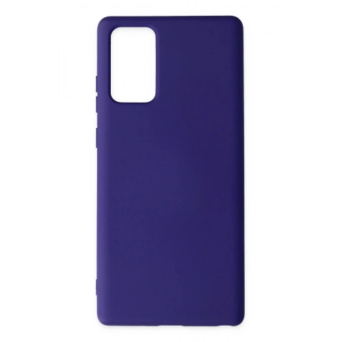 Durukar®  Samsung Galaxy Note 20 Kılıf Nano içi Kadife Silikon - Mor