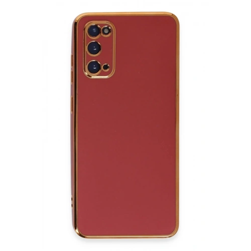 Mey İthalat®  Samsung Galaxy S20 Kılıf Volet Silikon - Kırmızı