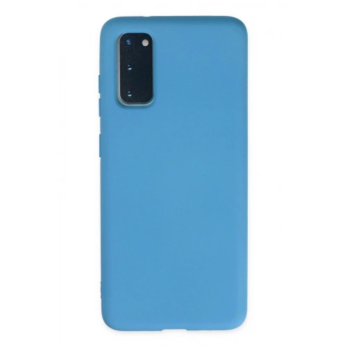 Durukar®  Samsung Galaxy S20 Plus Kılıf Nano içi Kadife Silikon - Mavi