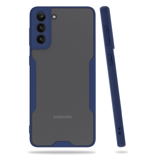 Durukar®  Samsung Galaxy S21 Plus Kılıf Platin Silikon - Lacivert