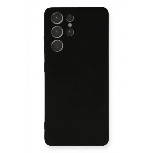 Durukar®  Samsung Galaxy S21 Ultra Kılıf Nano içi Kadife Silikon - Siyah