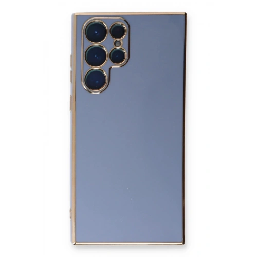 Durukar®  Samsung Galaxy S22 Ultra Kılıf Volet Silikon - Mavi