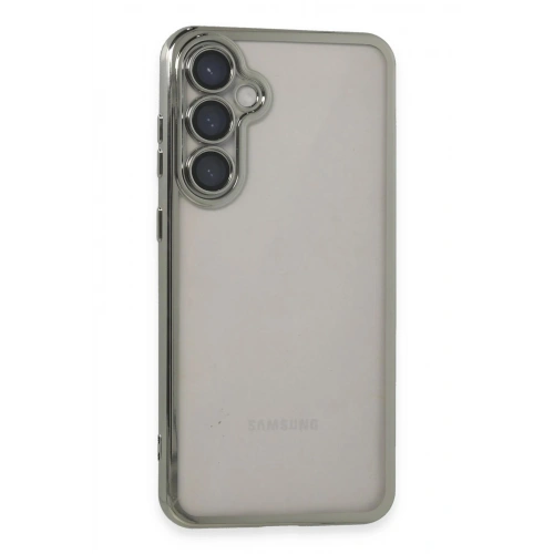 Durukar®  Samsung Galaxy S23 FE Kılıf  Lensli Silikon - Gümüş