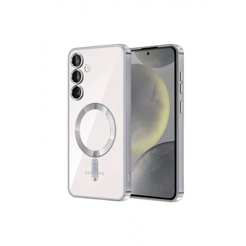 Durukar®  Samsung Galaxy S23 Plus Kılıf Kross Magneticsafe Kapak - Gümüş