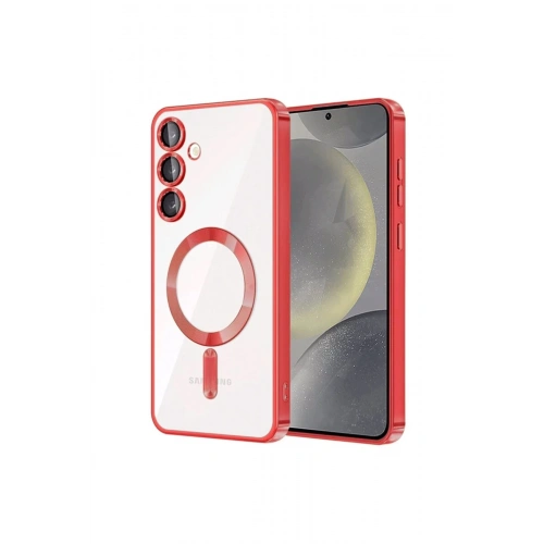 Durukar®  Samsung Galaxy S23 Plus Kılıf Kross Magneticsafe Kapak - Kırmızı