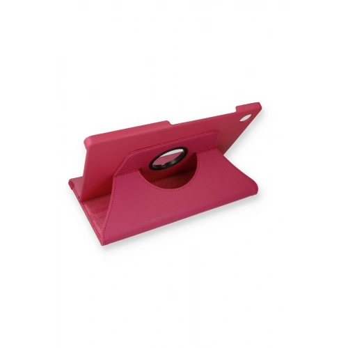 Durukar®  Samsung Galaxy X200 Tab A8 10.5 Kılıf 360 Tablet Deri Kılıf - Pembe
