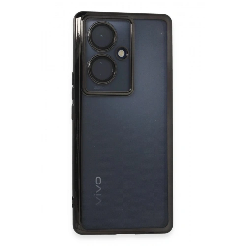 Durukar®  Vivo V29 Lite Kılıf  Lensli Silikon - Siyah