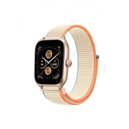 Durukar®  Watch 22mm Hasırlı Cırtcırtlı Kordon - Krem