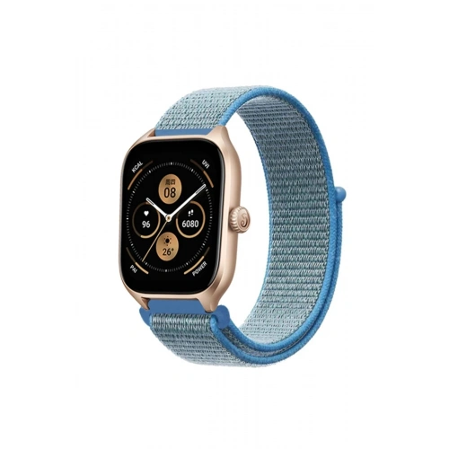 Durukar®  Watch 22mm Hasırlı Cırtcırtlı Kordon - Turkuaz