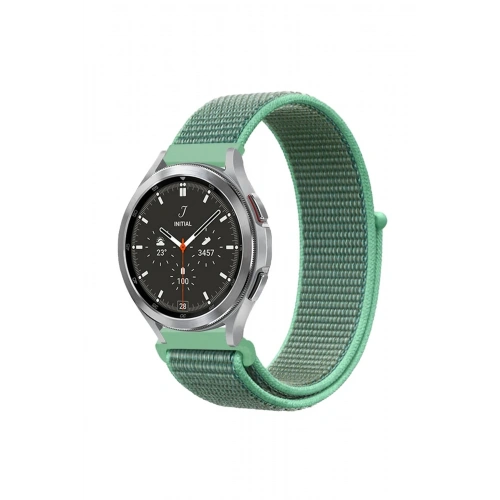 Durukar®  Watch 22mm Hasırlı Cırtcırtlı Kordon - Turkuaz1