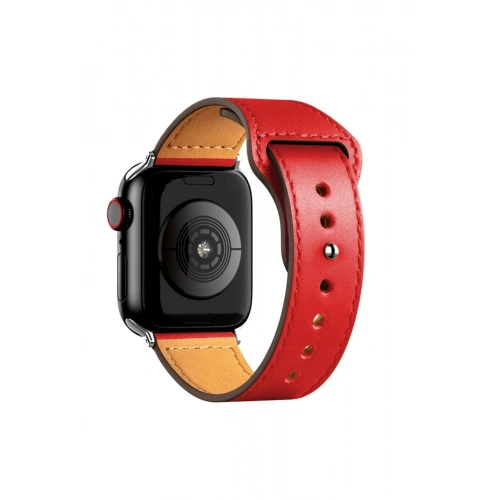 Durukar®   Watch 38mm KR415 Luaz Deri Kordon - Kırmızı