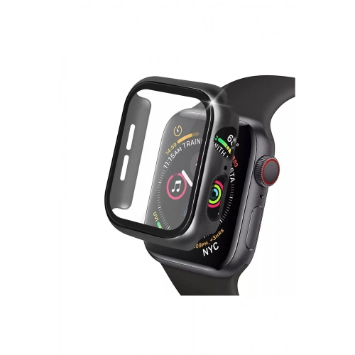 Mey İthalat®   Watch 42mm Camlı Kasa Ekran Koruyucu - Siyah