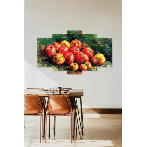 Meyveler Retro 5 Parçalı Mdf Tablo 60 x 100