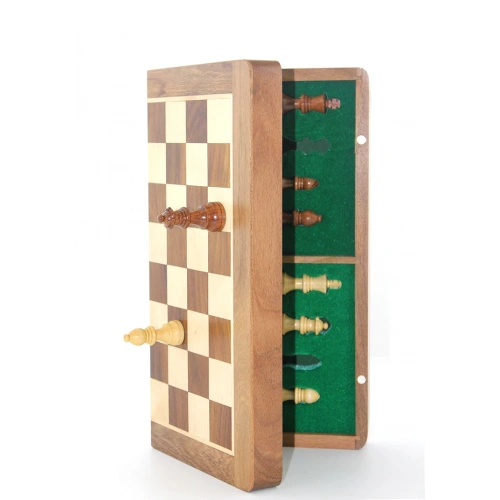 Magnetic Stone Wooden Foldable Boxed Chess Set 35 Cm