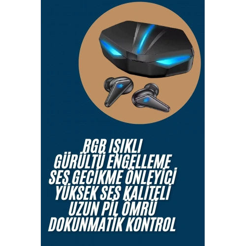 Mikrofonlu Bluetooth Oyuncu Kulaklığı Işıklı