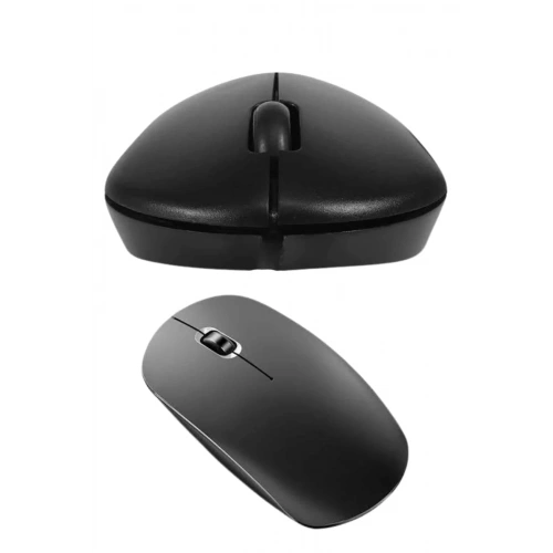 Minimal Tasarımlı Siyah Kablosuz Mouse 1600 Dpı Optik Sensör