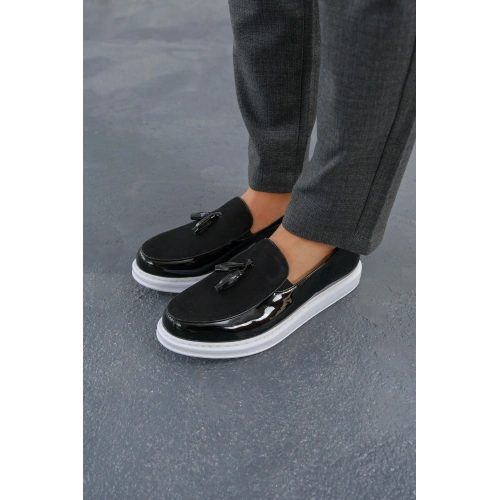 MN002 - RBT Loafer Verniciata Erkek Ayakkabı SIYAH