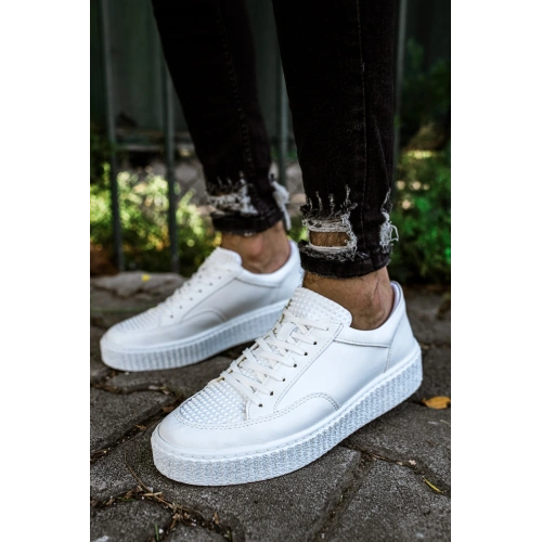 MN017 - FBT Pyramid Mens Shoes WHITE