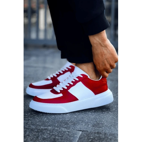 MN087 - CBT Kenton Erkek Ayakkabı KIRMIZI / BEYAZ