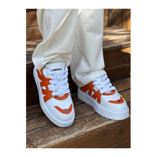 MN2407 - CBT Star-X Erkek Spor Ayakkabı Beyaz/Turuncu