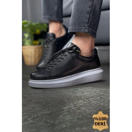 MN257 - DBT Estrella Leather Mens Shoes BLACK