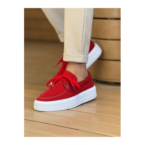 MN2602 - Triko Erkek Ayakkabı KIRMIZI