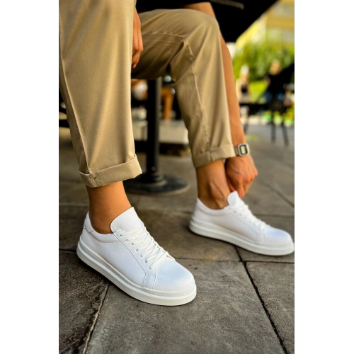 MN979 - Santoni CRT Sport Mens Shoes WHITE