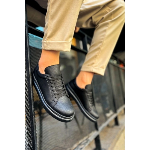 MN979 - Santoni CRT Mens Sports Shoes BLACK