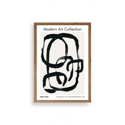 Modern Ahşap Çerçeveli Tablo 17 x 23