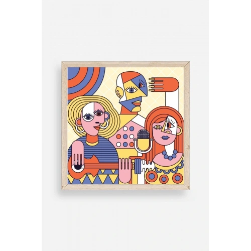 Modern Ahşap Çerçeveli Tablo 23 x 23