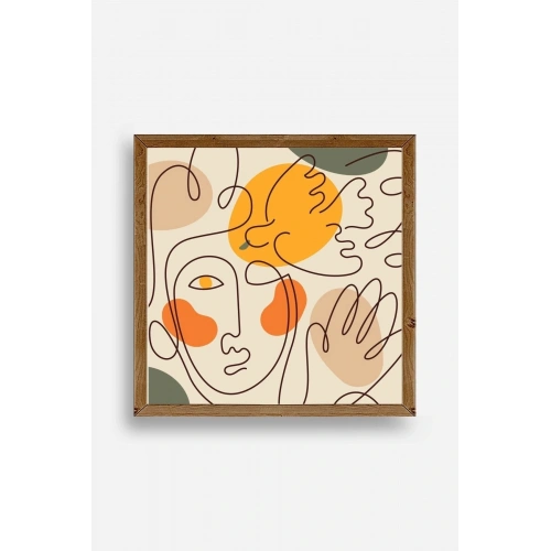 Modern Ahşap Çerçeveli Tablo 23 x 23