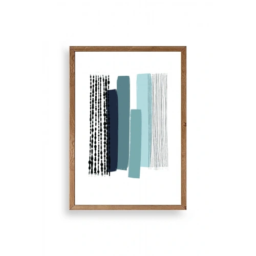 Modern Ahşap Çerçeveli Tablo 30 x 42