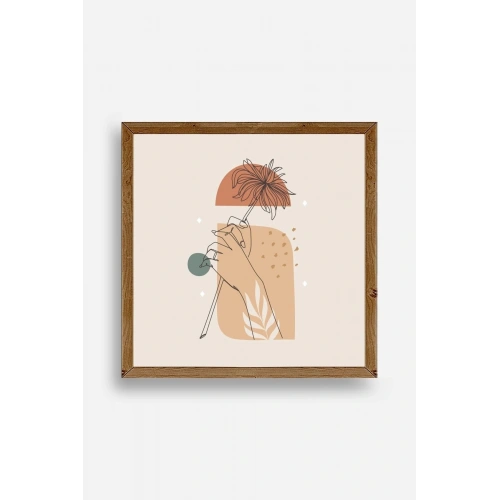 Modern Ahşap Çerçeveli Tablo 42 x 42