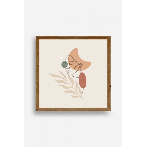 Modern Ahşap Çerçeveli Tablo 42 x 42