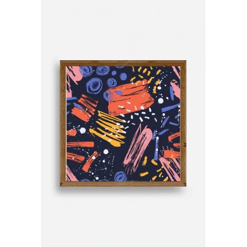 Modern Ahşap Çerçeveli Tablo 42 x 42
